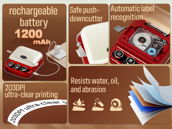 Phomemo D30 label maker machine with tape