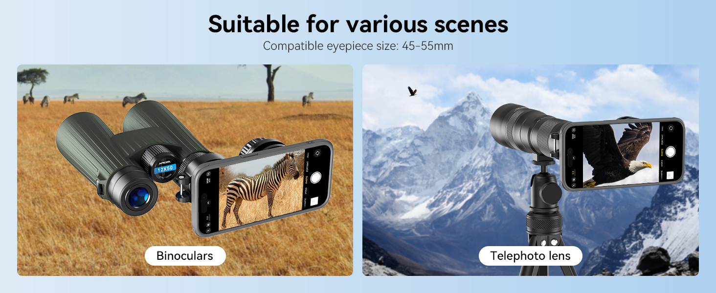 APEXEL Magnetic Telescope Phone Adapter