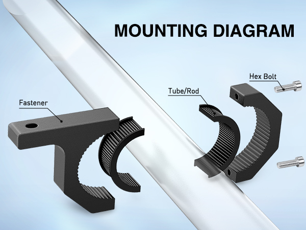126W LED Light Bar with Horizontal Bar Tube Clamp Mounts with Wiring Harness Kit