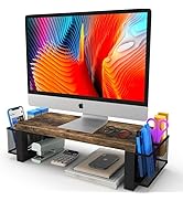 WESTREE Monitor Stand Riser with Storage, Desktop Computer Monitor Stand, Multi-Purpose Desk Orga...