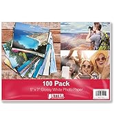 Premium Glossy Photo Paper, 5 x 7 inch, 100 Sheets, 200gsm, by Better Office Products, 5 x 7, 100...