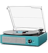Record Player for Vinyl with 2 Build-in Speakers LP Vinyl Players Belt-Driven Vintage Turntables ...