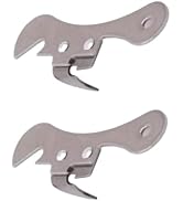2Pcs Silver One Size Stainless Steel Can Opener Manual Can Opener Multifunctional Kitchen Accesso...