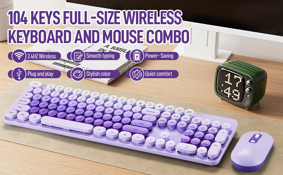 Wireless Keyboard and Mouse Combo,