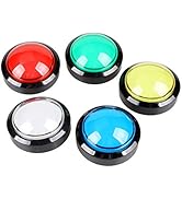 EG STARTS 5X New 60mm Dome Shaped LED Illuminated Push Buttons for Arcade Coin Buttons Machine Op...