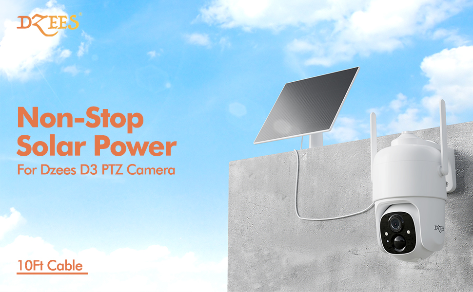 Dzees security camera solar panel