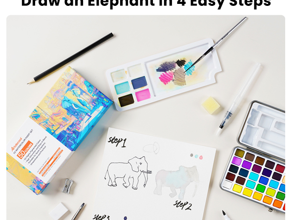 watercolor paint set