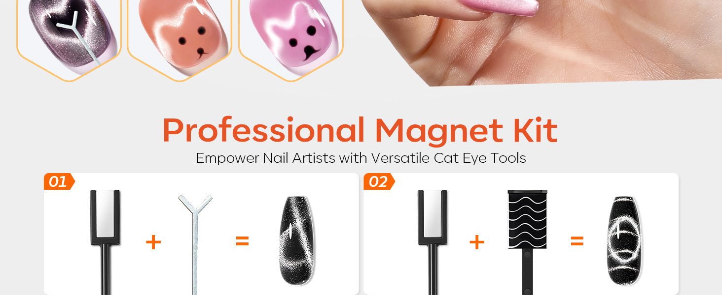 cat eye gel nail polish magnet