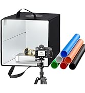 Light Box Photography Photo Shooting Tent kit, 12"x12" Portable Folding Photography Light Tent wi...