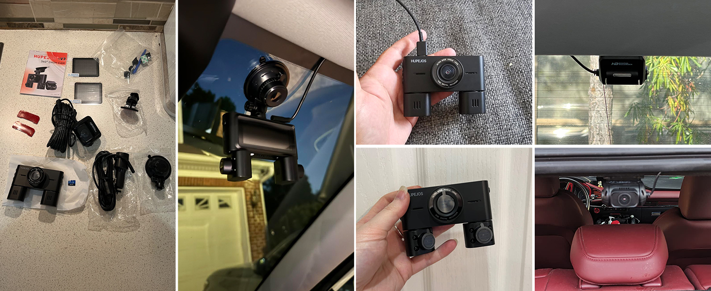 4 channel dash cam front and rear inside