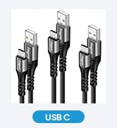 Fasgear USB C Cable, 3 Pack 3ft+6ft+10ft Nylon Braided USB Type C Fast Charging Sync Cable Compat...