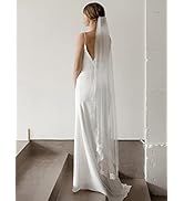 Latious Lace Wedding Bride Veils White 1 Tier Floral Bridal Veil Long Tulle Veils with Comb Cathe...