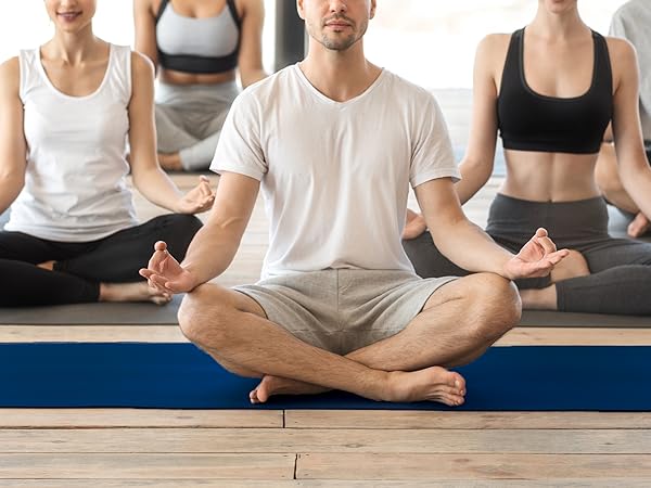workout matt for home hot yoga non slip oversized yoga mat for men women extra wide plus size