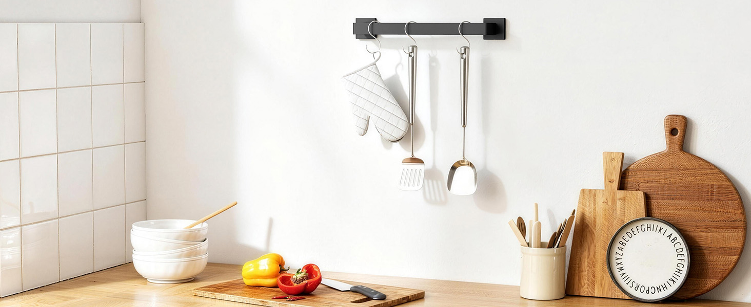 Towel Bar, Black Wall Mount Towel Holder for Bathroom