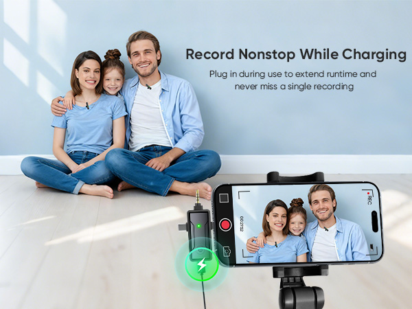 record nonstop while charging