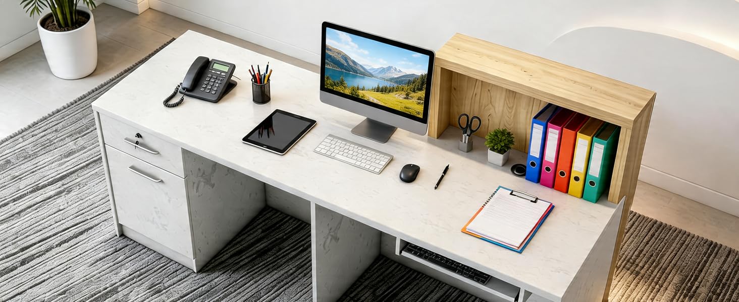 79&amp;#34; Reception Desk with Counter