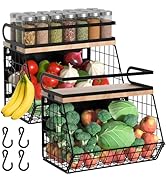 Uninol Magnetic Spice Rack for Refrigerator, Fruit, Potato &amp; Onion Storage Bin,Large Capacity Mag...