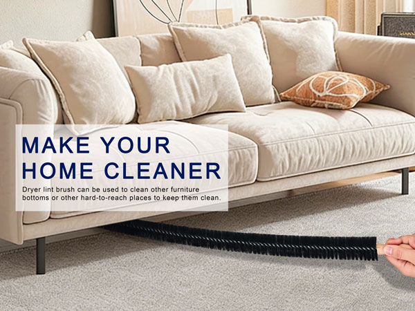 Dryer Vent Cleaner Kit - Dryer Lint Brush and Flexible Vacuum Hose