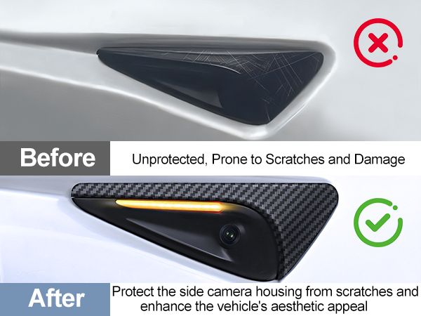 2PCS Side Camera Protection Cover for Tesla Model Y Juniper &amp; Model 3 Highland 2026 2025 