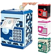 Pup Go Electronic Piggy Bank ATM Money Safe for Kids Ages 3+, Password Coin Bank Auto Scroll Cash...