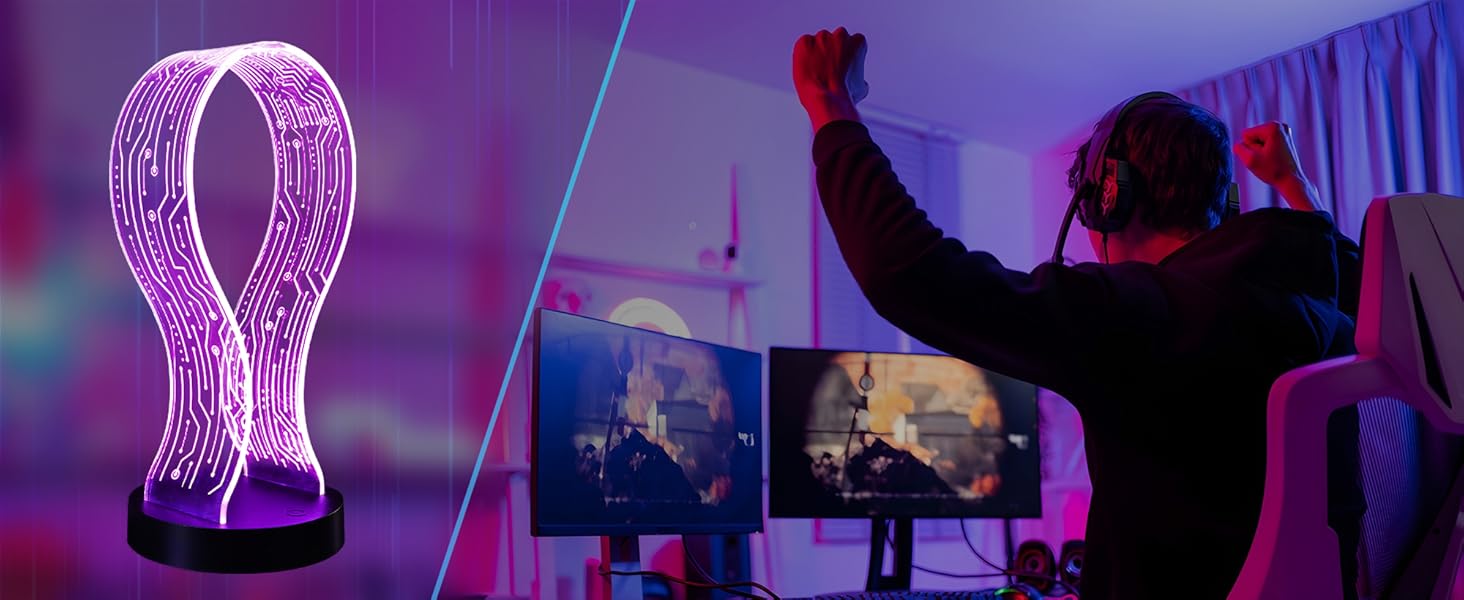 CoolGift Mart Light Up 16 Colors Headphone Stand