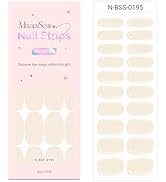 MelodySusie Semi Cured Gel Nail Strips (Ivory White)- Works with Nail lamp, Salon-Quality, Long L...