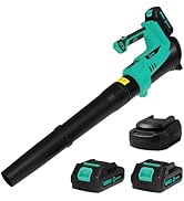Garvee Leaf Blower Cordless - 20V Powerful 2 * 2.0Ah Batteries and Charger, 6 Speed Modes, Lightw...