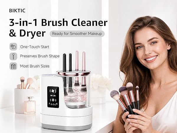 3-in-1 Electric Makeup Brush Cleaner