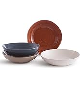 Sango Siterra Painters' Palette Stoneware Dinner Bowls, Assorted Colors (Set of 4)