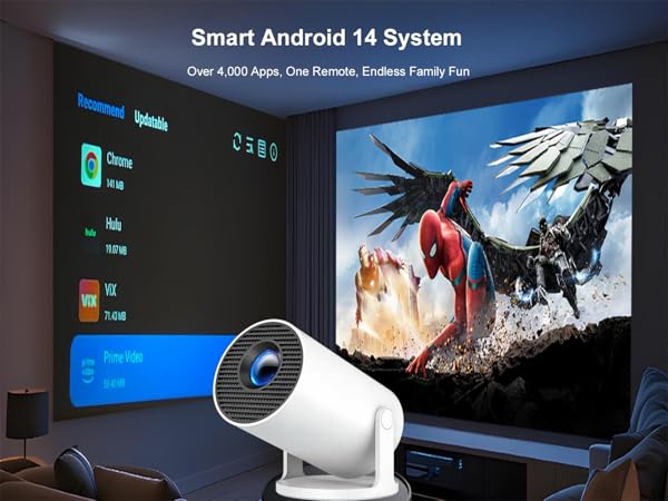 Smart Android 14 system to enjoy over 4000 apps with just one remote