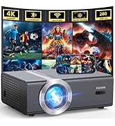 [Electric Focus/Auto Keystone] Projector with WiFi and Bluetooth, Native 1080P 4K Supported,FUDON...