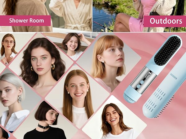Cordless Hair Straightener Brush