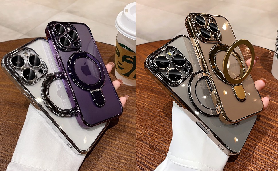 Plating Clear Design for iphone 16 pro cover
