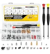 168PCS Computer Screw Kit, PC Motherboard Standoff Assortment Set with Magnetic Screwdrivers, Mul...