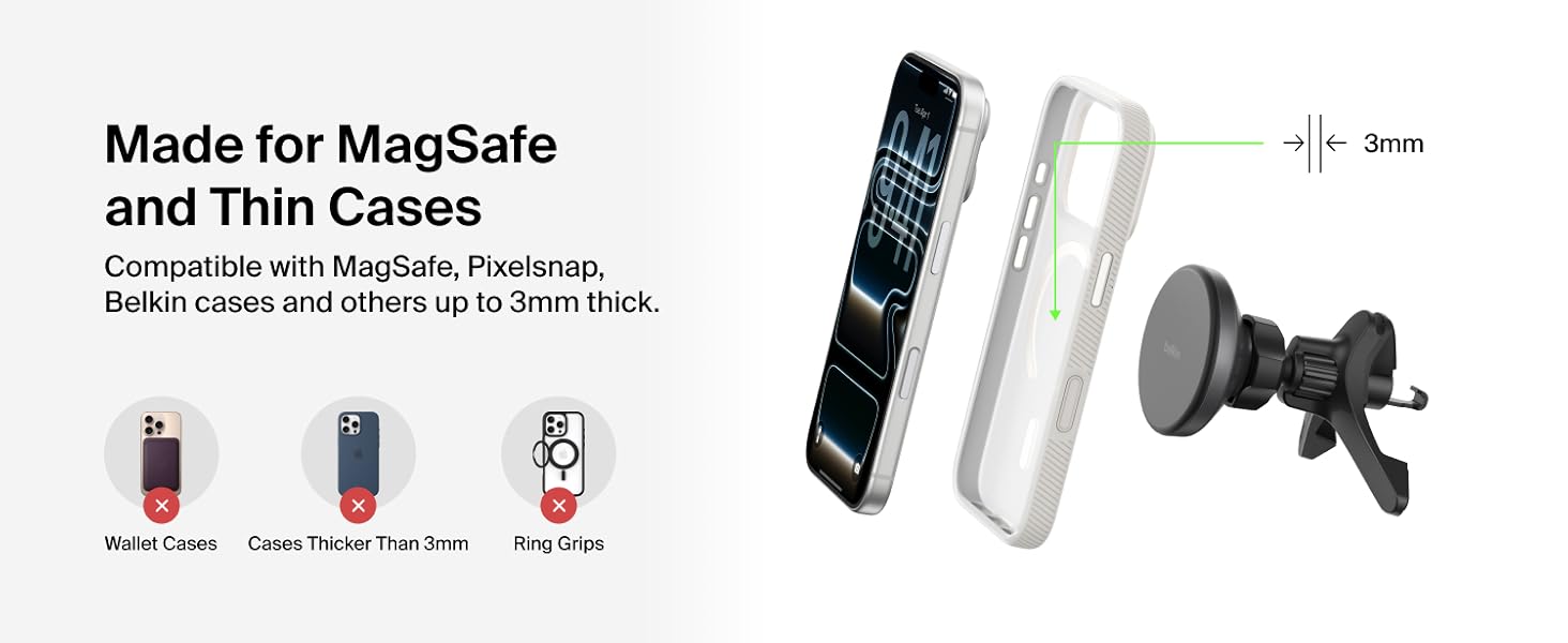 Wireless Charging Car Vent Mount