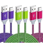 Pofesun USB C Cable 10ft Fast Charging, 3-Pack USB A to USB-C Fast Charger Braided Type C Cable C...