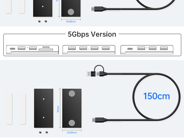 Multiple Magnetic USB Hub
