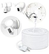 25ft Power Cable and Plug-in Mount for Floodlight Cams Compatible with Floodlight Cam Wired Pro/P...