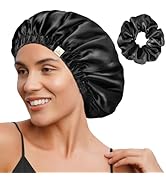 YANIBEST Satin Bonnet Silk Bonnet Adjustable Hair Bonnet for Sleeping Hair Bonnets for Women Curl...