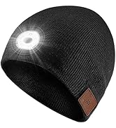 Wireless Music Beanie Hat with Light Unisex Musical Knitted Cap Rechargeable Beanie with Light Bu...