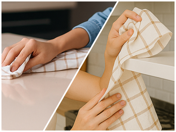 Kitchen towel, Dish towel, Cotton kitchen towels, 6 Pack towels