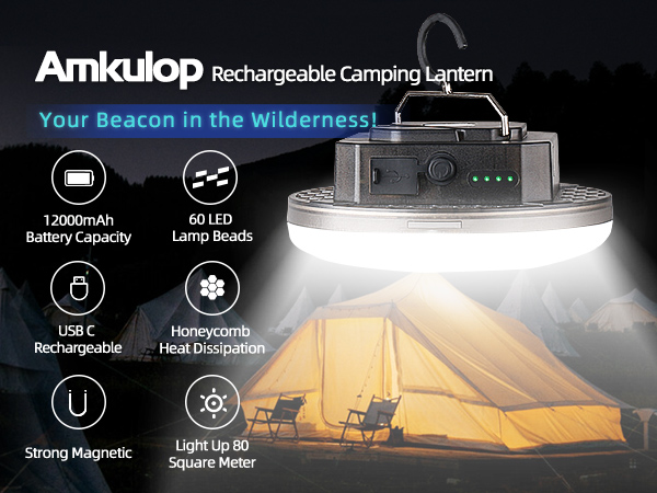 tent light for camping hanging