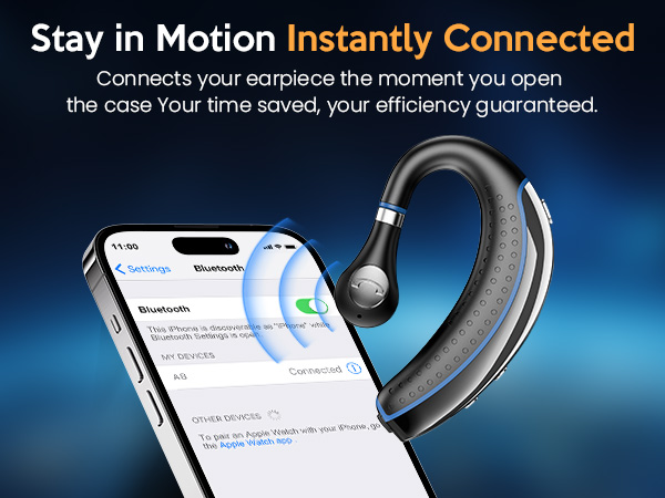 long battery wireless headset for office single bluetooth ear phone bluetooth headset for iphone