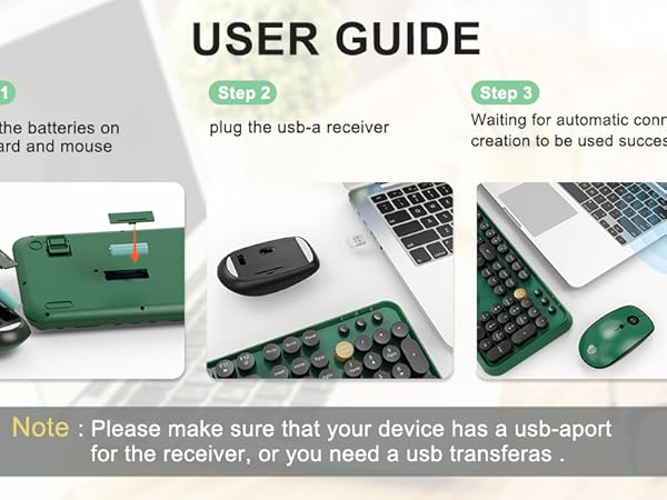 Wireless Keyboard and Mouse Combo