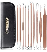 Pimple Popper Tool Kit, MENOLY 10 Pcs Blackhead Remover Comedone Extractor Acne Removal Kit for B...