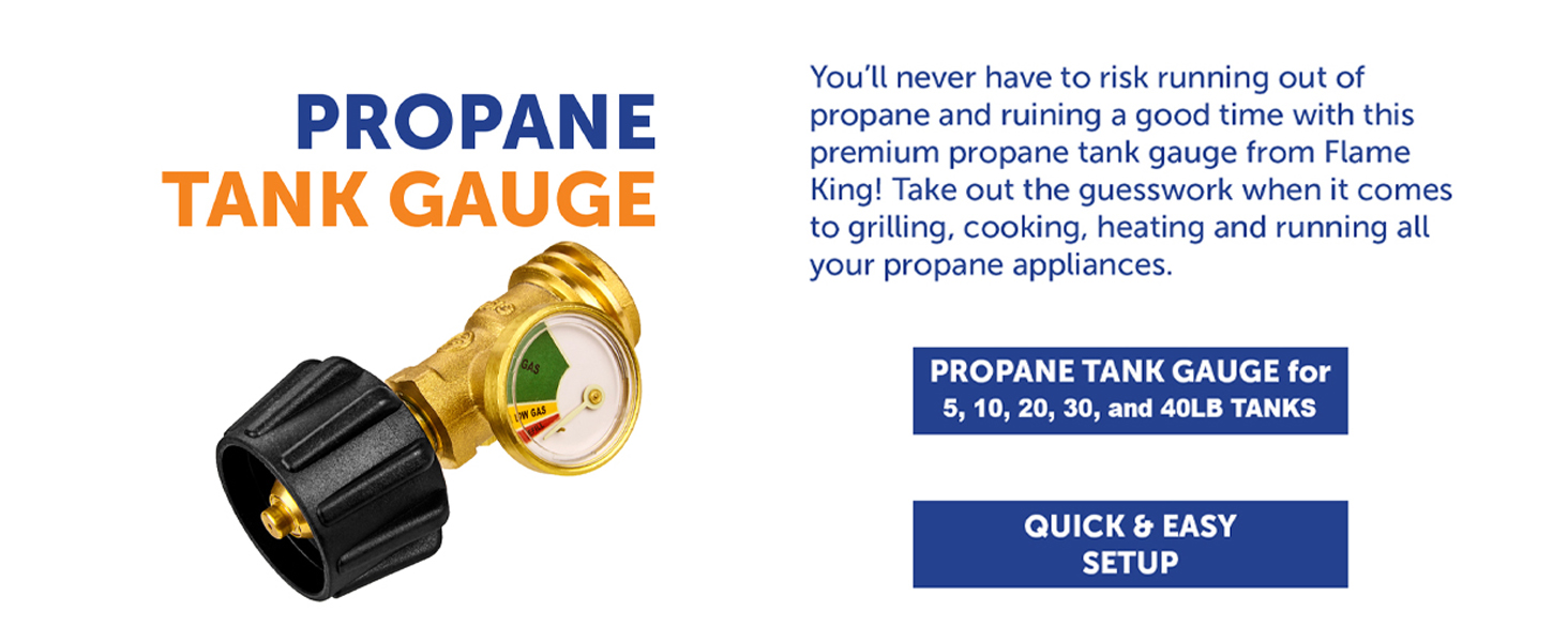 Flame King Propane Tank Gauge Gas Level Indicator Leak Detector Gas Pressure Meter Color Coded
