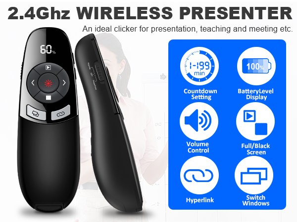 Presentation clicker usb c