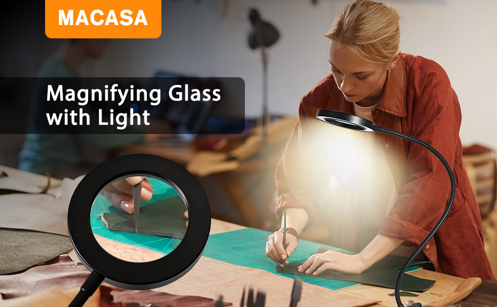 magnifier with light