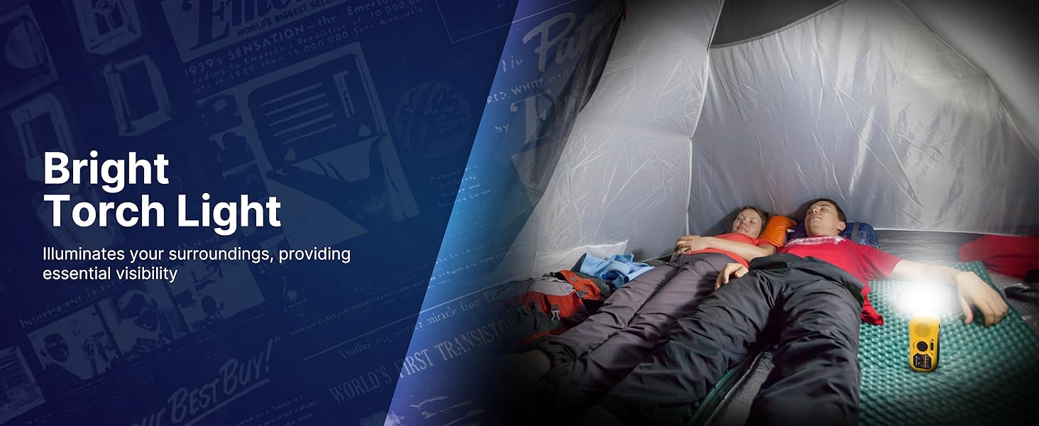 Emerson ER-7050 Emergency Weather Radio NOAA Weatherband FM Radio AM Radio LED Light bright torch