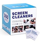 300 PCS Lens Cleaning Wipes for Glasses Cleaner Wipes for Phones, iPads, Eyeglasses, Sunglasses, ...